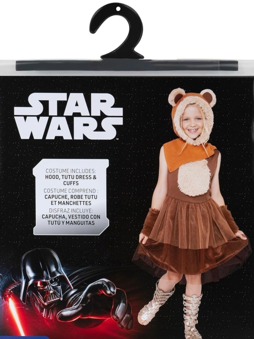 Star Wars Brown Ewok Tutu Dress Costume with Hood and Cuffs